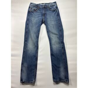 Wrangler Retro Men's Slim Straight Leg Blue Denim Jeans - Size 30x34 (30x32)